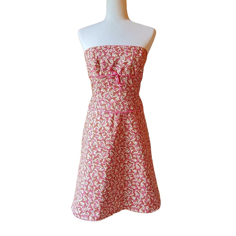 ABS Allen Schwartz Strapless A-Line Pink CocktailDress Women's Size 8